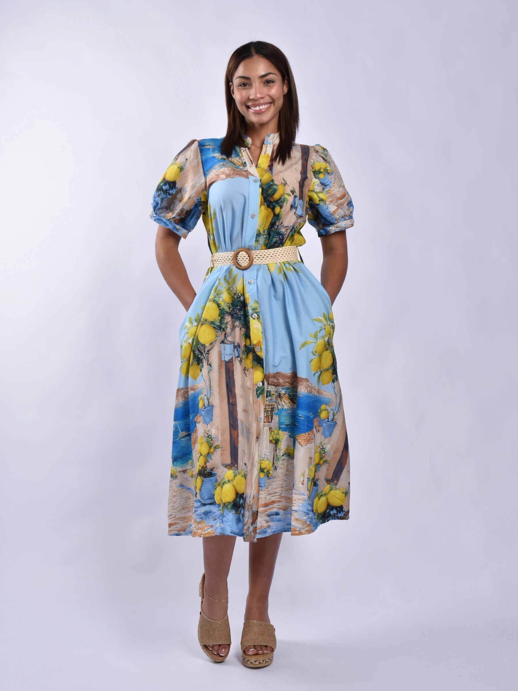 Made In Italy Lemon Dress