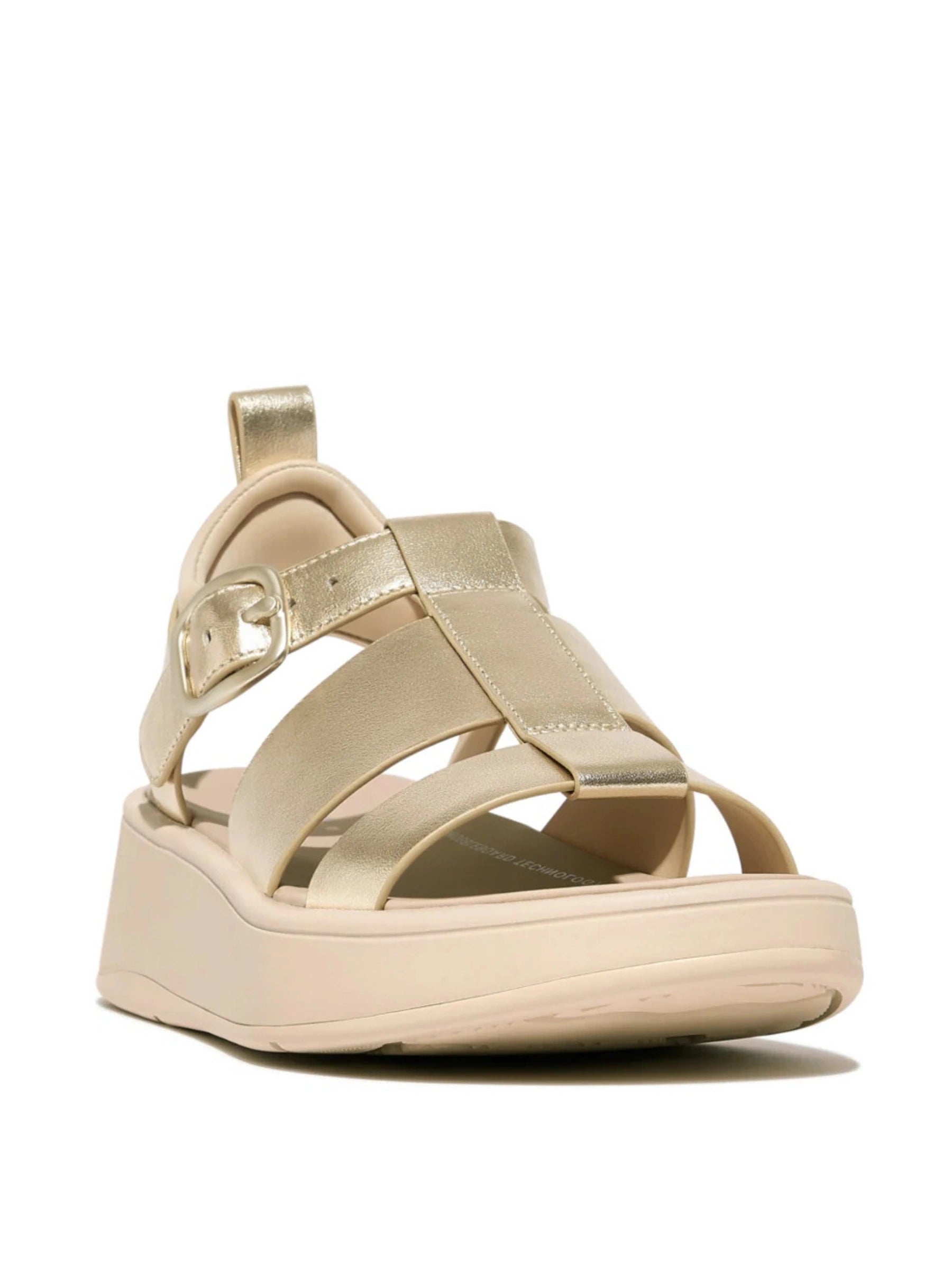 Fit Flop F-Mode Metallic Leather Flatform Fisher Sandals