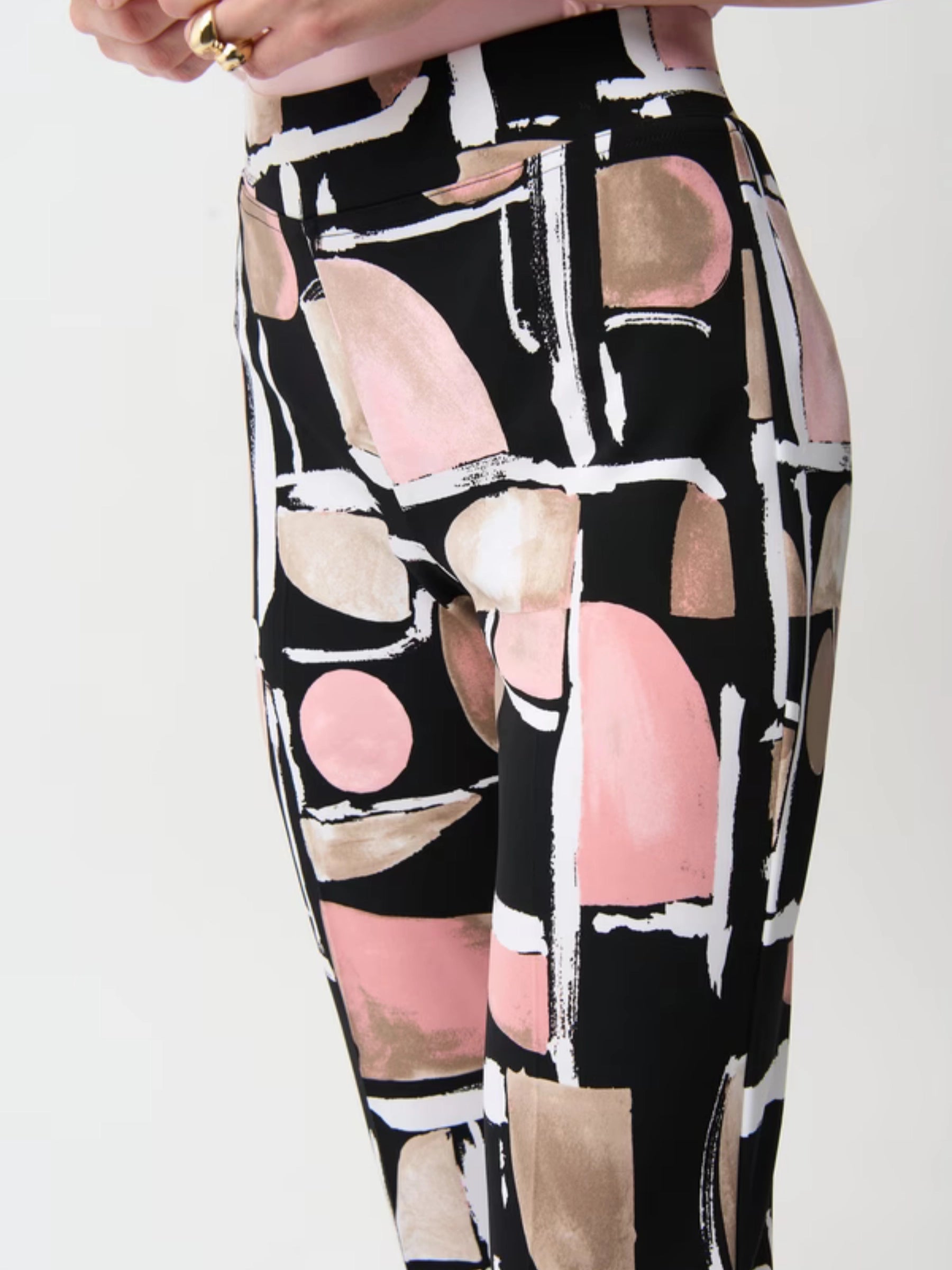 JOSEPH RIBKOFF BLACK MULTI LDS PANTS