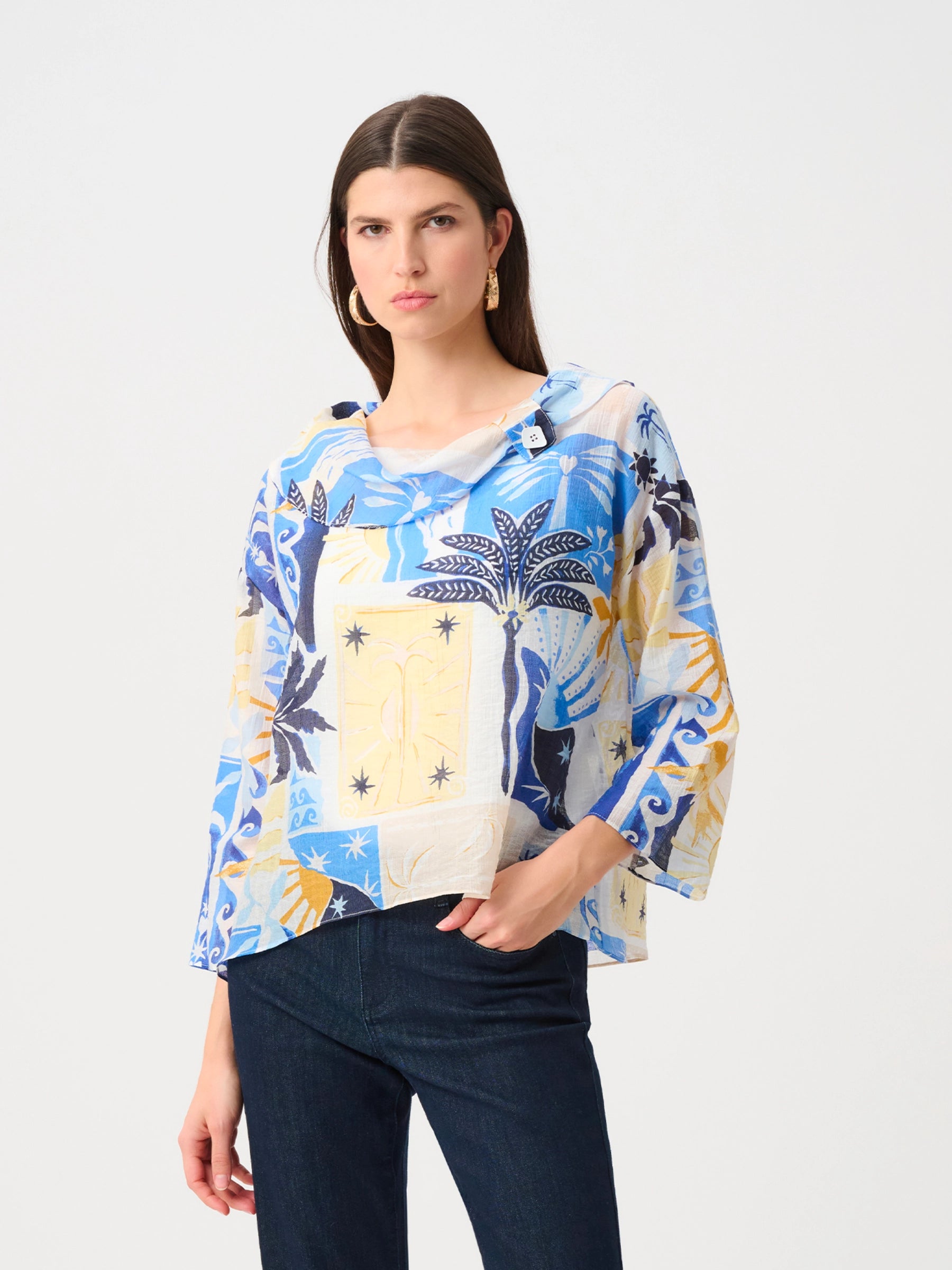 JOSEPH RIBKOFF VANILLA MULTI LDS TOP