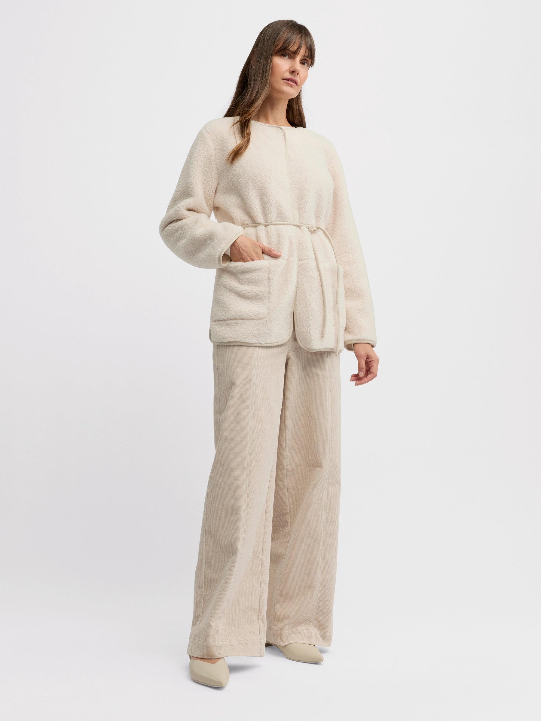 YARRA TRAIL ECRU TEDDY COAT
