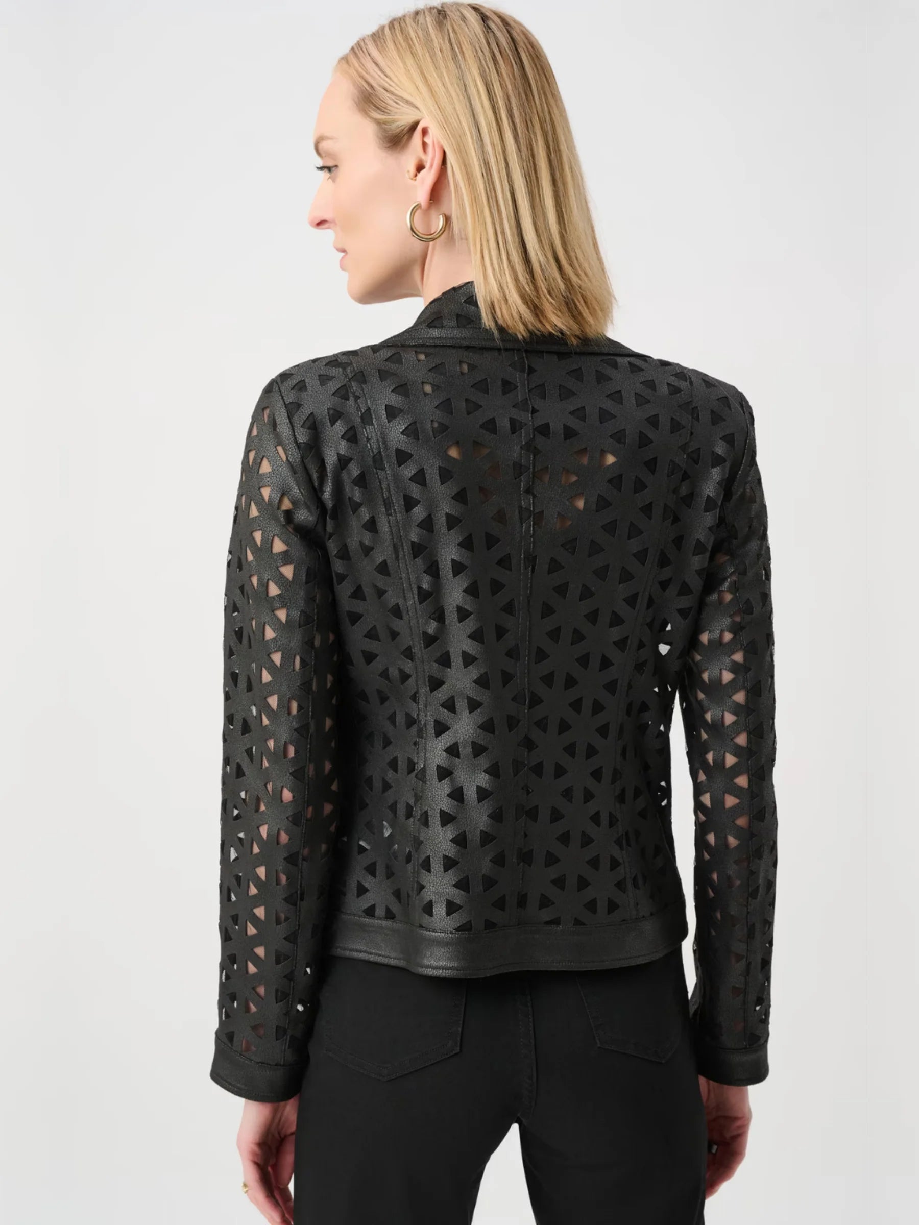Joseph Ribkoff Leather Biker Jacket