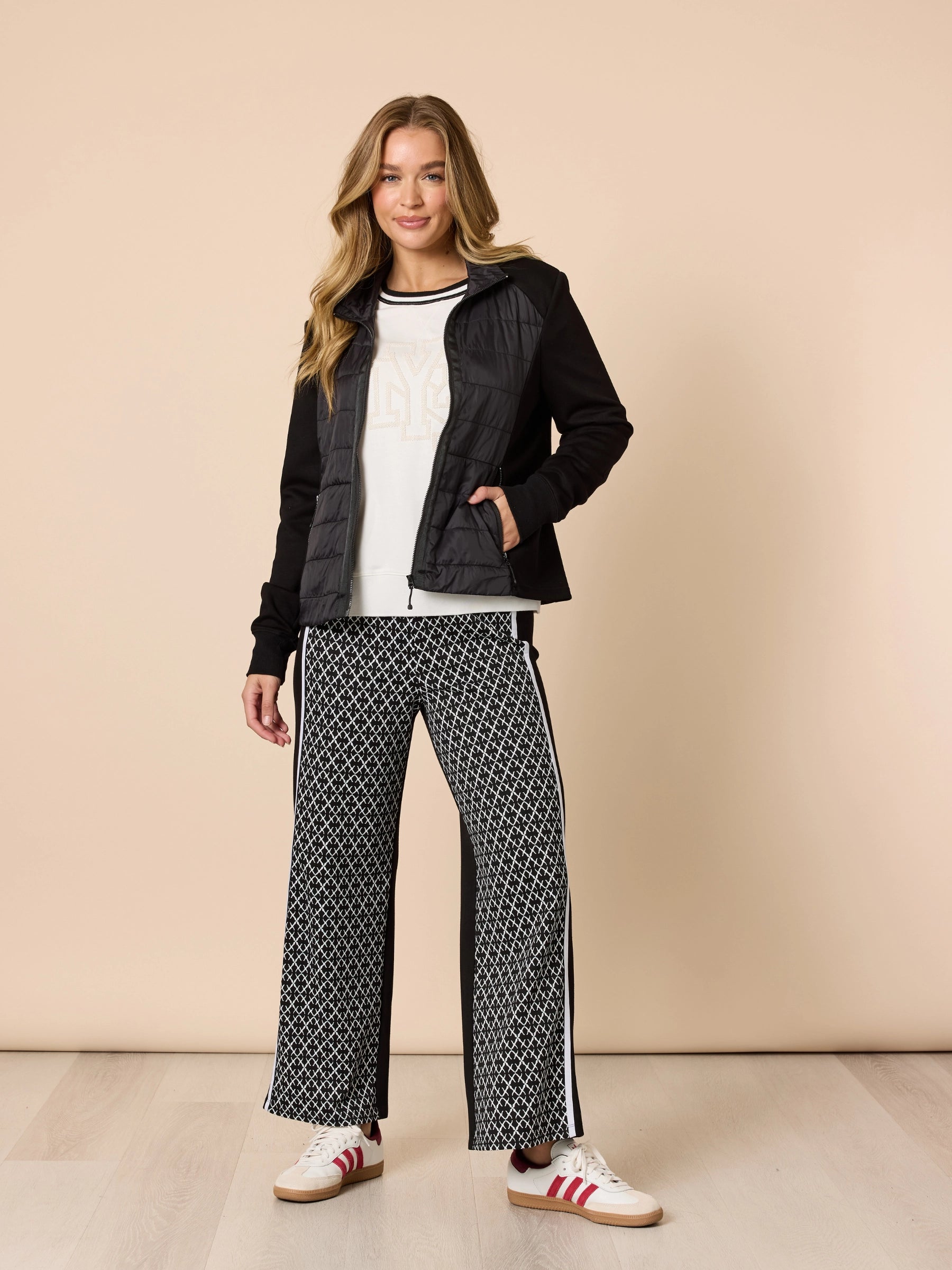 THREADZ BLACK IVORY PANTS