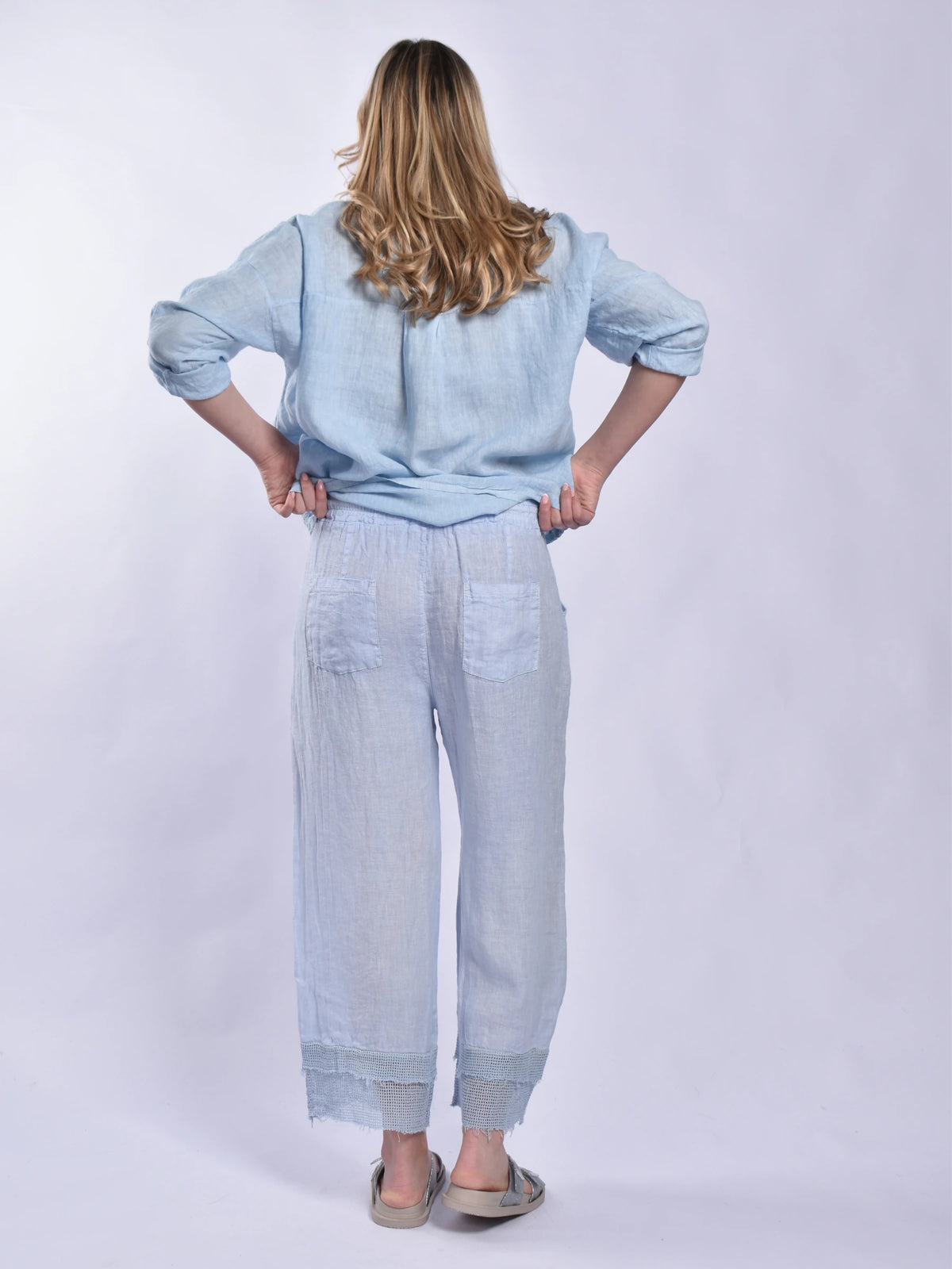 Made In Italy Pure Linen Pants