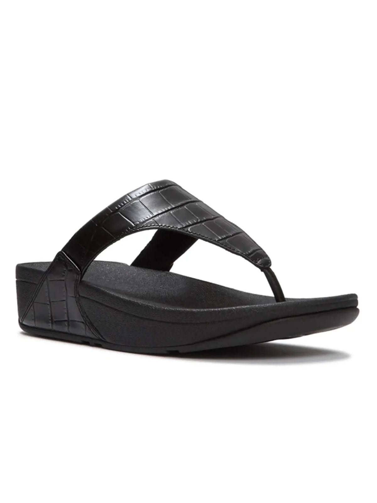 FitFlop Lulu Crocodile Leather Sandals