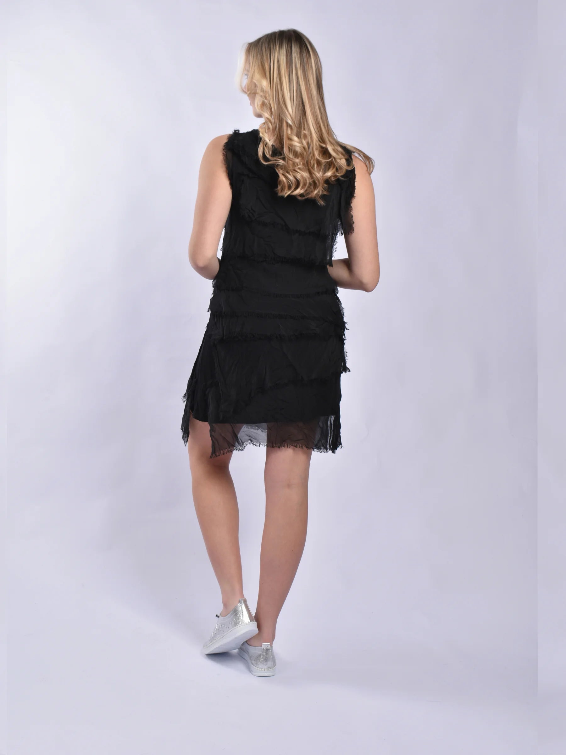 MADE IN ITALY FRILL SHORT DRESS
