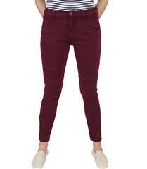 MADE IN ITALY MAROON RUFFLE JEANS 