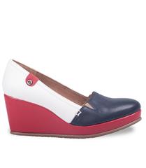FROGGIE FRENCH CLOSED LEATHER WEDGE