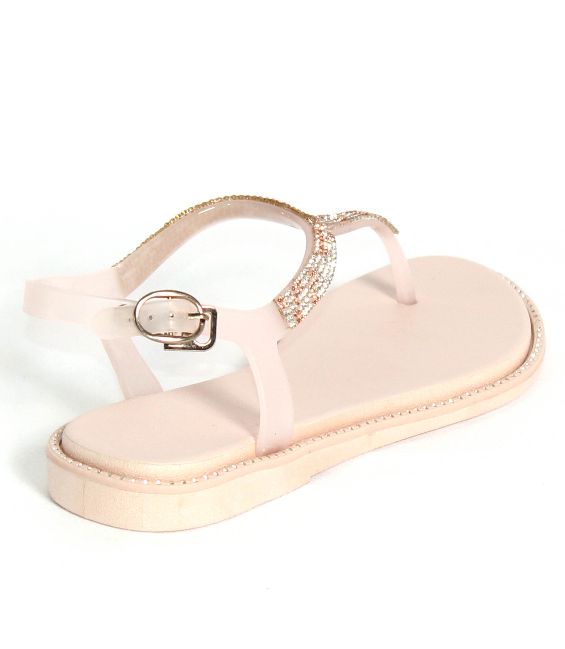ladies pink diamante sandals
