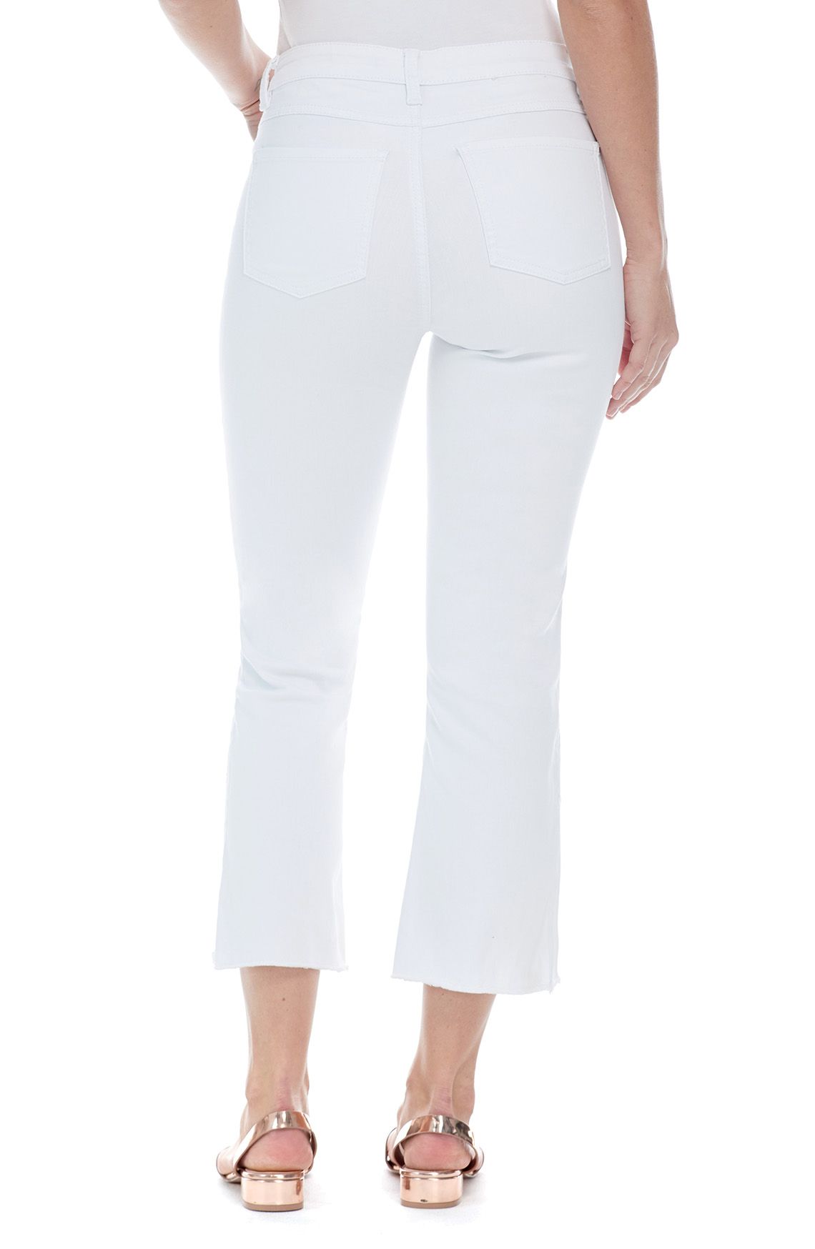 FRENCH DRESSING JEANS WHITE OLIVIA FLARE CROP Rosella Style