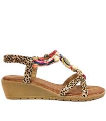JOLIE GOLD EMBELLISHMENT DETAIL SANDAL WEDGE