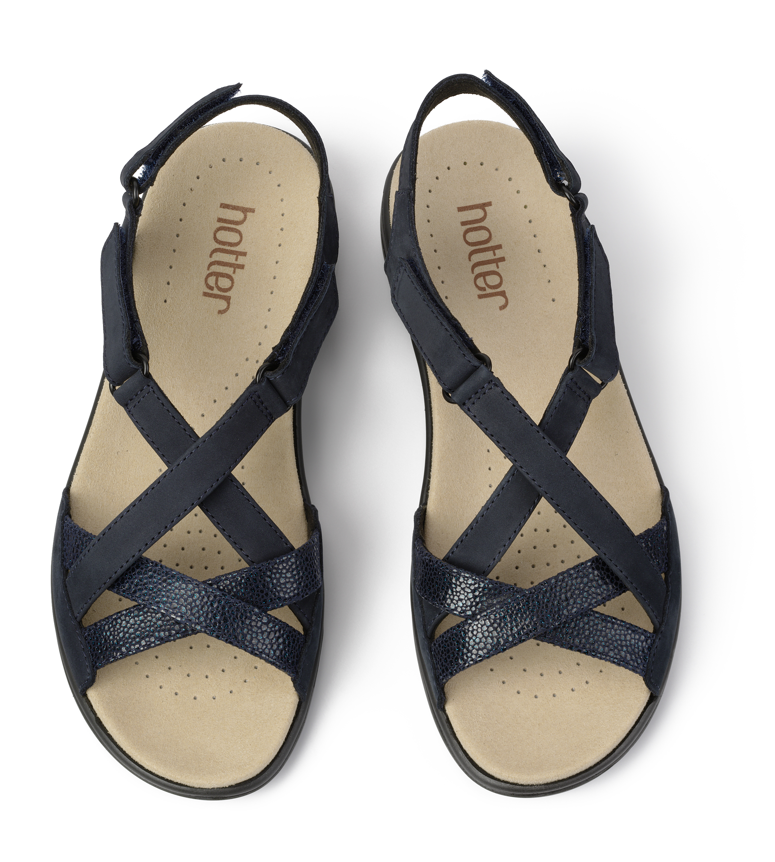HOTTER NAVY MULTI NUBUCK SUEDE LUCY SANDAL | Rosella - Style inspired ...