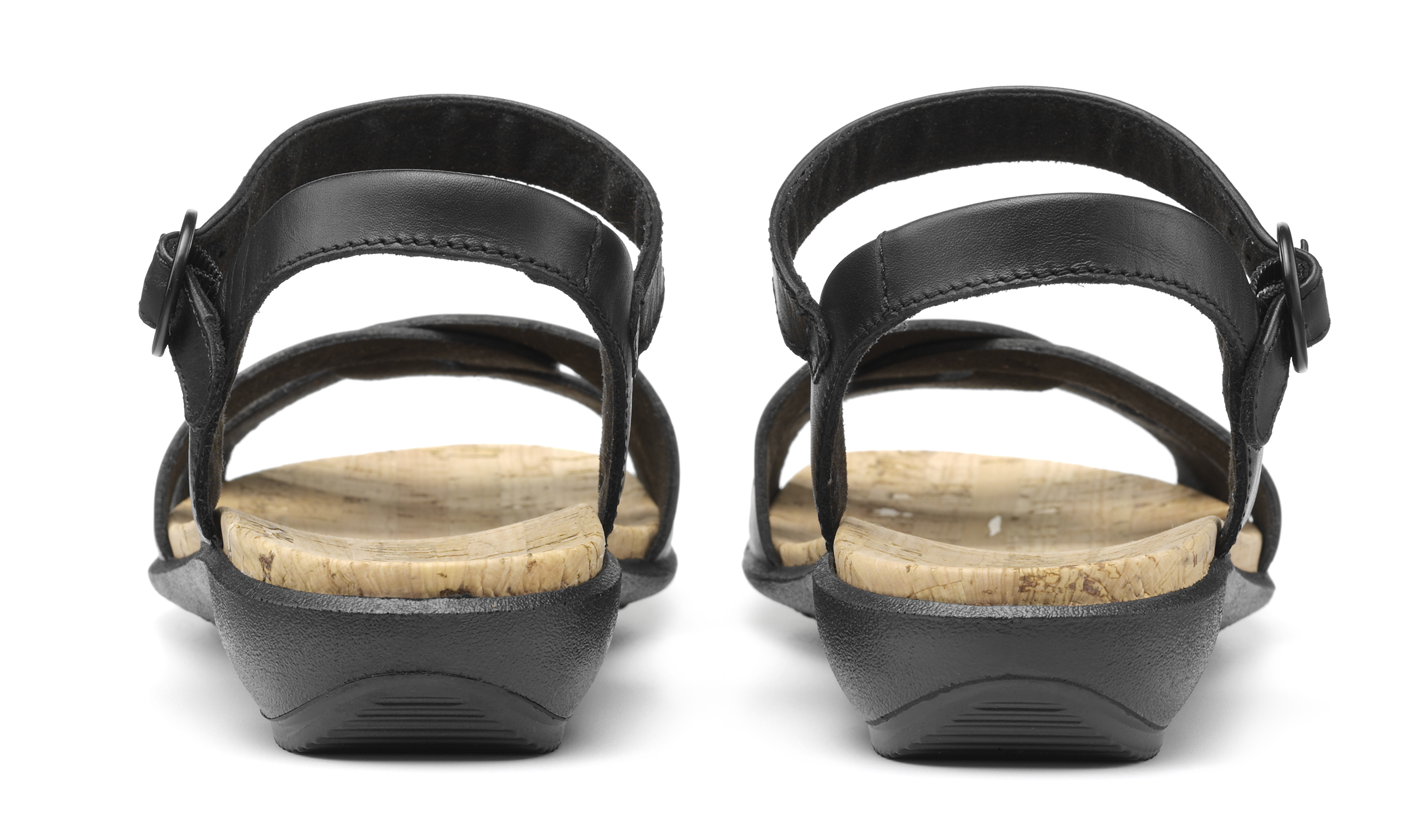 HOTTER BLACK LEATHER ISLAND SANDAL | Rosella - Style inspired by elegance