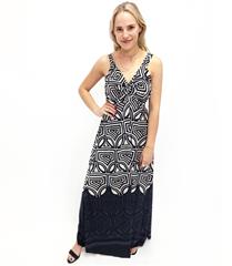 JOLIE BAM BAM NAVY LONG DRESS