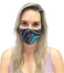 ROSELLA COLOURFUL SPOTTED REVERSIBLE MASK
