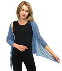 JOLIE JADE DENIM MESH WRAP 