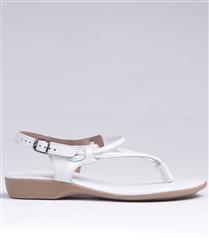 FROGGIE IVORY LEATHER SHOE STRING THONG SANDAL