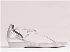 FROGGIE SILVER LEATHER SHOE STRING THONG SANDAL