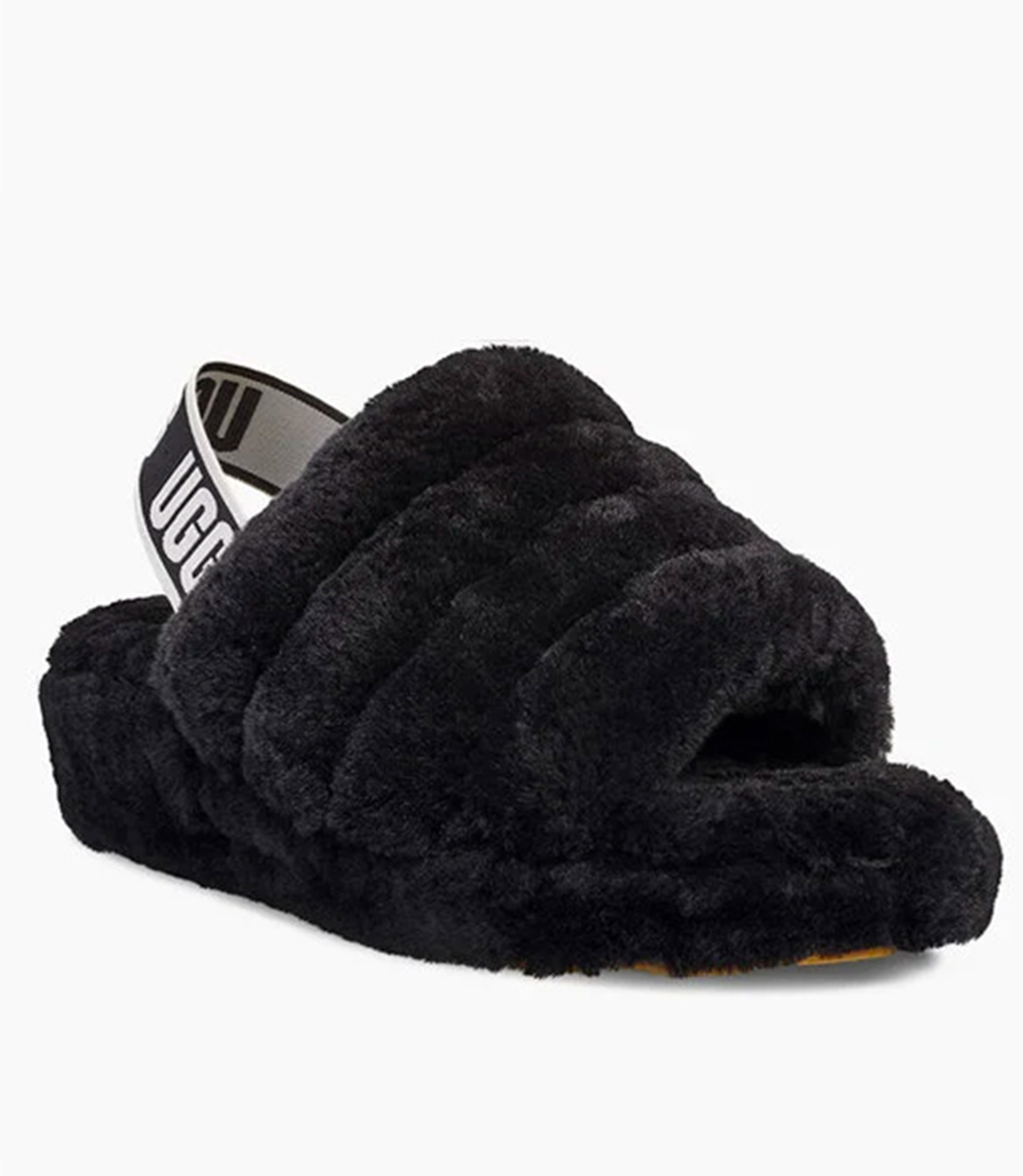 ugg black fluff yeah slide slippers