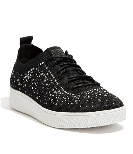 FIT FLOP BLACK OMBRE CRYSTAL KNIT RALLY SNEAKER | Rosella - Style ...