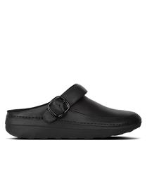 FIT FLOP BLACK LEATHER GOGH PRO SUPERLIGHT MULE