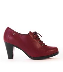 FROGGIE RED LEATHER LACE UP HEEL