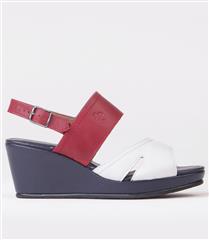 FROGGIE FRENCH LEATHER SLINGBACK WEDGE