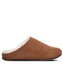 FITFLOP TAN CHRISSIE SHEARLING SLIPPERS