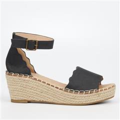 MISS BLACK- BLACK JAYDA1 ESPADRILLE WEDGE