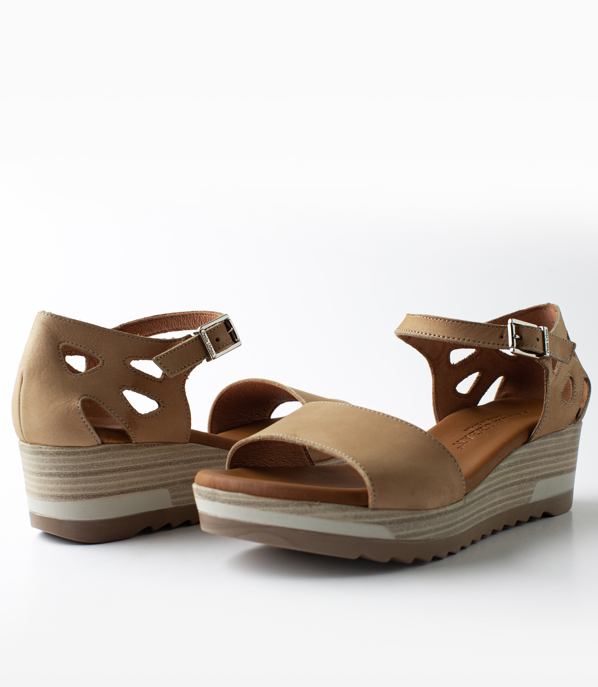 PAULA URBAN CAMEL LEATHER LOW WEDGE HEEL | Rosella - Style inspired by ...