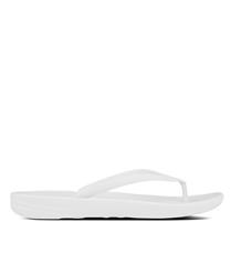 FIT FLOP WHITE IQUSHION ERGONOMIC FLIP-FLOP