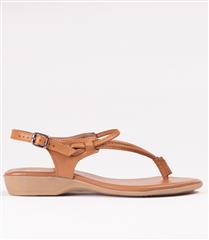 FROGGIE TAN FLAT THONG SANDAL - 10732