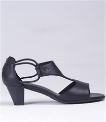 FROGGIE BLACK WIDER FIT T-BAR BLOCK HEEL 