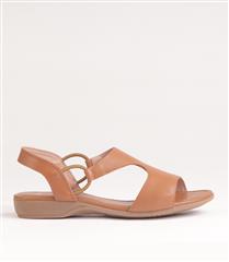 FROGGIE TAN SLINGBACK FLAT SANDAL 