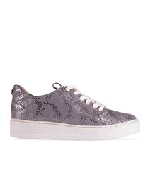 ANGEL SOFT GREY CINDY REPTILE LEATHER SNEAKER
