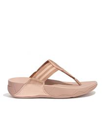 FITFLOP ROSE GOLD WALKSTAR WEBBING TOE-POST SANDALS