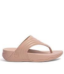 FITFLOP PINK WALKSTAR LEATHER TOE SANDALS