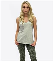 MADE IN ITALY KHAKI COTTON SEQUIN VEST 