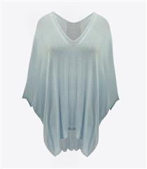 MADE IN ITALY LIGHT BLUE BATWING TOP 