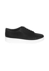 FIT FLOP BLACK RALLY LEATHER SNEAKER 