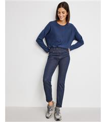 GERRY WEBER BLUE CONTRAST STITCH TROUSERS 