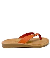 ANGEL SOFT ALEX ORANGE LEATHER SANDAL 