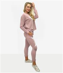 MADE IN ITALY PINK PRINTED SWEAT PANTS 