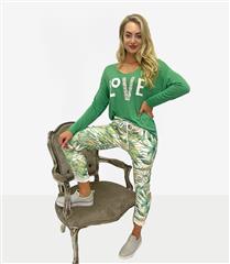 MADE IN ITALY GREEN LOVE TOP 