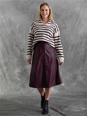 YARRA TRAIL FIG FAUX LEATHER SKIRT 
