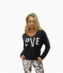 MADE IN ITALY BLACK LOVE TOP