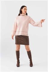 BRAVE + TRUE BLUSH AND CHOCOLATE WHISTLER KNITTED JERSEY