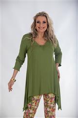 CALYPSO GREEN FRONT KNIT TOP 