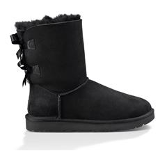 UGG BLACK BAILEY BOW BOOTS