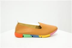 JOLIE TAN AND MULTI-COLOURED LOAFER